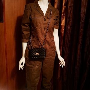 khaki jumpsuit